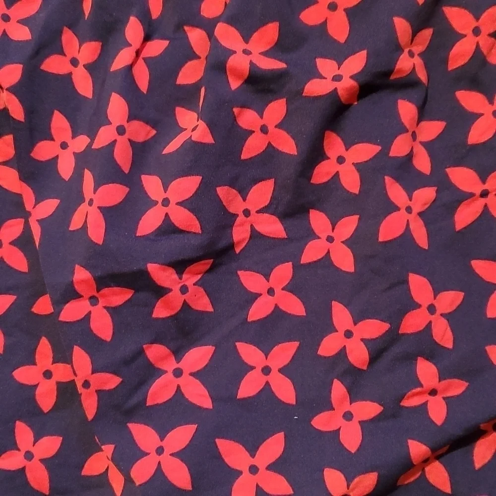 Beach House Swimsuit Size 10 Tankini Top Red Blue Flowers